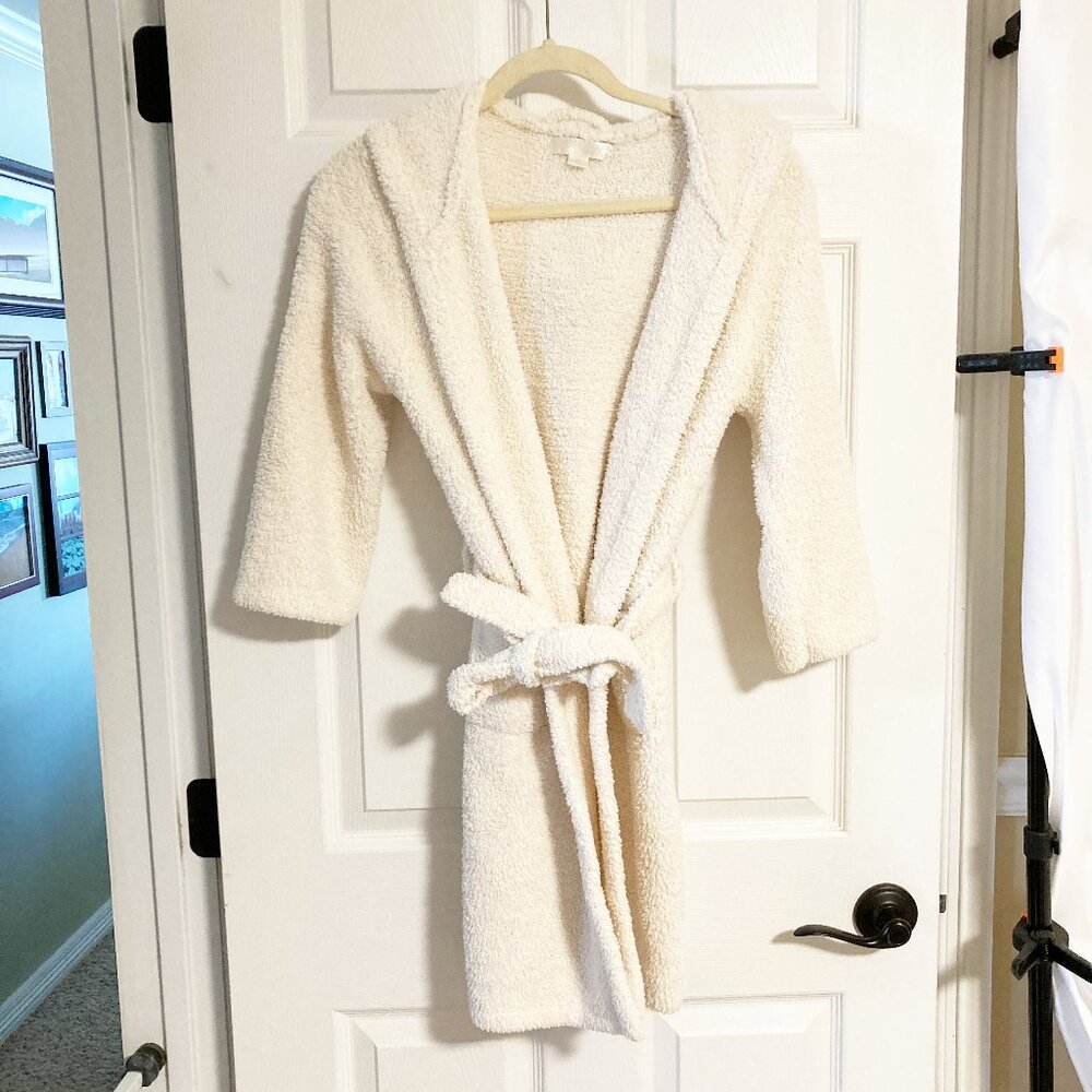 Barefoot Dreams Bamboo Chic Cozy Knit Robe with Hood Size 6-8